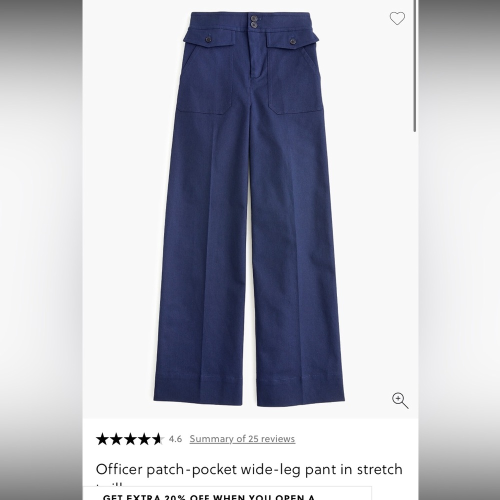 J. Crew Navy High-Rise Wide-Leg Chinos